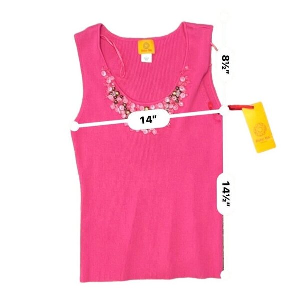 (5 for $25) Ruby Rd. Embellished Sleeveless Sweater Size Large NWT - Picture 7 of 7